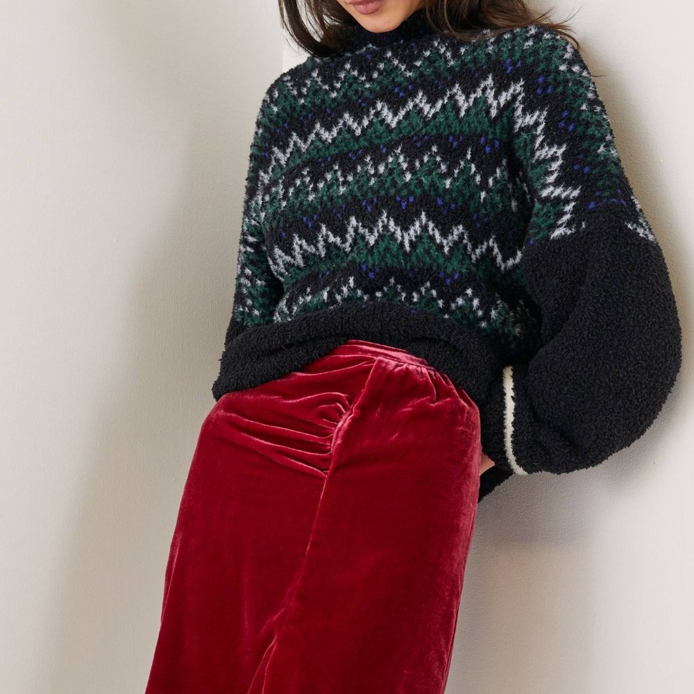 Anthropologie Montie Velvet Mini Skirt